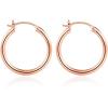 M MOOHAM 14K-Gold-Plated Hoop Earrings for Women – Hypoallergenic 14K Gold 925 Sterling silver-plated Post Sensitive Ears Nickel Free Hoops Earrings Set for Women Jewelry Lightweight 13-60mm(2pcs-20mm-Rose-plated)