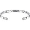 M MOOHAM Bracelets for Women – Engraved Quote Inspirational Bracelet Birthday Christmas Funny Gifts for Best Friend, Daughter, Son, Sister, Niece, Mom, Coworkers, Stainless Steel Jewelry(You didn’t give me the gift of life but life gave me the gift of you.)