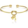 M MOOHAM Christmas Gifts for Women Teen Girls – Knot Initial Bracelets for Women, Bridesmaid Gifts Bridesmaids Proposal Gift Dainty Knot Letter A-Z Heart Initial Bracelet Jewelry Friendship Bracelets(J)