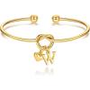 M MOOHAM Christmas Gifts for Women Teen Girls – Knot Initial Bracelets for Women, Bridesmaid Gifts Bridesmaids Proposal Gift Dainty Knot Letter A-Z Heart Initial Bracelet Jewelry Friendship Bracelets(W)