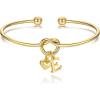 M MOOHAM Christmas Gifts for Women Teen Girls – Knot Initial Bracelets for Women, Bridesmaid Gifts Bridesmaids Proposal Gift Dainty Knot Letter A-Z Heart Initial Bracelet Jewelry Friendship Bracelets(E)