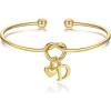 M MOOHAM Christmas Gifts for Women Teen Girls – Knot Initial Bracelets for Women, Bridesmaid Gifts Bridesmaids Proposal Gift Dainty Knot Letter A-Z Heart Initial Bracelet Jewelry Friendship Bracelets(D)