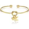 M MOOHAM Christmas Gifts for Women Teen Girls – Knot Initial Bracelets for Women, Bridesmaid Gifts Bridesmaids Proposal Gift Dainty Knot Letter A-Z Heart Initial Bracelet Jewelry Friendship Bracelets(K)