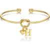 M MOOHAM Christmas Gifts for Women Teen Girls – Knot Initial Bracelets for Women, Bridesmaid Gifts Bridesmaids Proposal Gift Dainty Knot Letter A-Z Heart Initial Bracelet Jewelry Friendship Bracelets(H)
