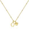 M MOOHAM Heart Initial Necklace for Women Girls – 14K Gold Plated Letter A-Z Pendant Necklace Dainty Heart Necklaces Tiny Initial Necklaces Birthday Gifts for Women Jewelry(G)