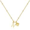 M MOOHAM Heart Initial Necklace for Women Girls – 14K Gold Plated Letter A-Z Pendant Necklace Dainty Heart Necklaces Tiny Initial Necklaces Birthday Gifts for Women Jewelry(N)