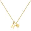 M MOOHAM Heart Initial Necklace for Women Girls – 14K Gold Plated Letter A-Z Pendant Necklace Dainty Heart Necklaces Tiny Initial Necklaces Birthday Gifts for Women Jewelry(H)