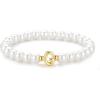 M MOOHAM Pearl Initial Bracelet for Women – Dainty Beaded Charm Bracelets for Women Trendy Charm Letter A-Z Personalized Pearl Jewelry Gifts(G)