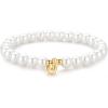 M MOOHAM Pearl Initial Bracelet for Women – Dainty Beaded Charm Bracelets for Women Trendy Charm Letter A-Z Personalized Pearl Jewelry Gifts(J)