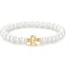 M MOOHAM Pearl Initial Bracelet for Women – Dainty Beaded Charm Bracelets for Women Trendy Charm Letter A-Z Personalized Pearl Jewelry Gifts(R)