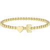 M MOOHAM Stocking Stuffers for Teen Girls Women – Dainty Gold Initial Beaded Bracelets for Women Trendy, Charm Letter A-Z Personalized Bracelet Jewelry Kids Christmas Gifts(E)