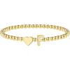 M MOOHAM Stocking Stuffers for Teen Girls Women – Dainty Gold Initial Beaded Bracelets for Women Trendy, Charm Letter A-Z Personalized Bracelet Jewelry Kids Christmas Gifts(F)