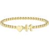M MOOHAM Stocking Stuffers for Teen Girls Women – Dainty Gold Initial Beaded Bracelets for Women Trendy, Charm Letter A-Z Personalized Bracelet Jewelry Kids Christmas Gifts(M)