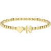 M MOOHAM Stocking Stuffers for Teen Girls Women – Dainty Gold Initial Beaded Bracelets for Women Trendy, Charm Letter A-Z Personalized Bracelet Jewelry Kids Christmas Gifts(N)