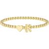 M MOOHAM Stocking Stuffers for Teen Girls Women – Dainty Gold Initial Beaded Bracelets for Women Trendy, Charm Letter A-Z Personalized Bracelet Jewelry Kids Christmas Gifts(K)