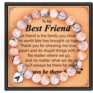 M MOOHAM Christmas Gifts for Friends – Initial Bracelets for Teen Girl Gifts Friendship Bracelets Christmas Gifts for Teens Birthday Gifts for Friend Christmas Gifts for Girls