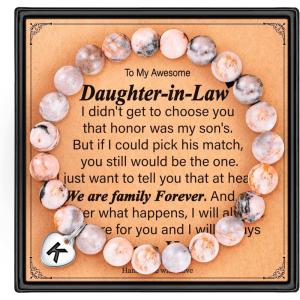 M MOOHAM Gifts for Women – Daughter in Law Gifts Bracelets for Womens Gifts for Daughter in Law Gifts from Mother in Law Initial K Bracelets for Daughter in Law