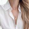 M MOOHAM Dainty Gold Initial Necklaces for Women, Paperclip Chain Necklace Gold Necklace for Women Jewelry Simple Cute Hexagon Letter Pendant Initial A Necklace 14K Gold Chain Necklaces for Women