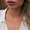 M MOOHAM Dainty Gold Initial Necklaces for Women, Paperclip Chain Necklace Gold Necklace for Women Jewelry Simple Cute Hexagon Letter Pendant Initial A Necklace 14K Gold Chain Necklaces for Women