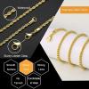 M MOOHAM Gold Chain for Men Boys, Twist Chains for Men Necklaces Layered Gold Chain for Men Stainless Steel Necklace for Mens Chain Square Rolo Chains for Men Gifts