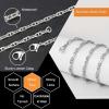 M MOOHAM Silver Chain for Men Boys – Mariner Chains for Men Necklaces Silver Chain Layered Mens Necklaces Chains for Men Gifts for Dad Father