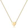 M MOOHAM Stocking Stuffers for Teen Girls Women – Heart Initial Necklace Gifts for Girls Women, 925 Sterling Silver Tiny Letter Necklace Birthday Christmas Gift for Kids Teen Girl Jewelry(Gold)