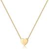 M MOOHAM Stocking Stuffers for Teen Girls Women – Heart Initial Necklace Gifts for Girls Women, 925 Sterling Silver Tiny Letter Necklace Birthday Christmas Gift for Kids Teen Girl Jewelry(Gold)