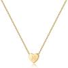 M MOOHAM Stocking Stuffers for Teen Girls Women – Heart Initial Necklace Gifts for Girls Women, 925 Sterling Silver Tiny Letter Necklace Birthday Christmas Gift for Kids Teen Girl Jewelry(Gold)