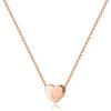 M MOOHAM Stocking Stuffers for Teen Girls Women – Heart Initial Necklace Gifts for Girls Women, 925 Sterling Silver Tiny Letter Necklace Birthday Christmas Gift for Kids Teen Girl Jewelry(Rose Gold)