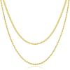 M MOOHAM Gold Chain for Men Boys, Twist Chains for Men Necklaces Layered Gold Chain for Men Stainless Steel Necklace for Mens Chain Square Rolo Chains for Men Gifts