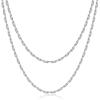 M MOOHAM Silver Chain for Men Boys – Mariner Chains for Men Necklaces Silver Chain Layered Mens Necklaces Chains for Men Gifts for Dad Father