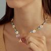 M MOOHAM Initial Necklaces for Women – Beaded Daisy Flower Choker Necklace for women Colorful Handmade Letter Initial J Cute Beaded Necklaces Summer Beach Choker Necklace Birthday Gifts Jewelry Gifts
