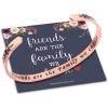 M MOOHAM Bracelets for Women Girls, Quote Mantra Bracelet Funny Inspirational Jewelry Gifts for Best Friend, Mom, Daughter, Son, Sister, Niece Birthday Mothers Day Present Come Gift Box(Friends are the family we choose-Rose Gold)