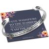M MOOHAM Bracelets for Women Girls, Quote Mantra Bracelet Funny Inspirational Jewelry Gifts for Best Friend, Mom, Daughter, Son, Sister, Niece Birthday Mothers Day Present Come Gift Box(You cannot withstand the storm The warrior whispers back  “I am the storm.”)