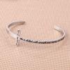 M MOOHAM Cross Bracelet Christian Gifts for Women – Engraved Quote Religious Cuff Bangle Bible Verse Jewelry Gift for Women Confirmation Baptism Gifts Christian Bracelet(“She is clothed with strength and dignity and laughs without fear of the future)