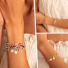M MOOHAM Valentines Day Gifts for Kids Teen Girl – Beaded Initial Bracelets for Women Girls, 4PCS Colorful Beaded Bracelet Heart Initial Bracelet for Women Layered Bracelets Jewelry Birthday Gifts(G)