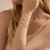M MOOHAM Valentines Gifts for Kids Her Women – 5PCS Colorful Beaded Bracelets Cross Bracelet Disc Letter A-Z Initial Bracelet Stretch Stackable Bracelet Set for Women, Birthday Gift Christian Jewelry(M)