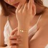 M MOOHAM Valentines Gifts for Kids Teen Girls – 14K Gold Plated Letter A-Z Bracelet, Layered Link Charm Bracelets, Women Christian Religious Faith Jewelry Birthday Baptism Gifts(G)