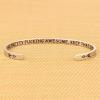 M MOOHAM Bracelets for Women Girls, Mantra Bracelet Funny Inspirational Jewelry Gifts for Best Friend, Mom, Daughter, Son, Sister, Niece Birthday Mothers Day Present Come Gift Box(Cuff)