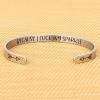 M MOOHAM Bracelets for Women Girls, Mantra Bracelet Funny Inspirational Jewelry Gifts for Best Friend, Mom, Daughter, Son, Sister, Niece Birthday Mothers Day Present Come Gift Box(Because I fu@king sparkle)