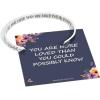 M MOOHAM Bracelets for Women Girls, Quote Mantra Bracelet Funny Inspirational Jewelry Gifts for Best Friend, Mom, Daughter, Son, Sister, Niece Birthday Mothers Day Present Come Gift Box(You are more loved than you could possibly know)