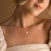 M MOOHAM Valentines Gifts for Kids Girls -Initial Heart Necklace for Girls Women, Dainty Cubic Zirconia Initial Heart Pendant Necklace for Women Girl Jewelry Gifts(Gold)