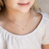 M MOOHAM Valentines Gifts for Kids Girls -Initial Heart Necklace for Girls Women, Dainty Cubic Zirconia Initial Heart Pendant Necklace for Women Girl Jewelry Gifts(Rose Gold)