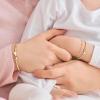 M MOOHAM Valentines Gifts for Kids Her – Initial Bracelets for Teen Girls Women 14K-Gold-Plated Heart Initial Bracelet for Women Stretch Beaded Bracelets Jewelry Valentines Gifts for Her(S)