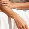 M MOOHAM Valentines Gifts for Kids Her Women – Dainty Heart Initial Bracelets for Women Girls, 14K-Gold-Plated Beaded Heart Initial Bracelets for Teen Girls Jewelry Birthday Gifts(G)
