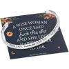 M MOOHAM Bracelets for Women Girls, Mantra Bracelet Funny Inspirational Jewelry Gifts for Best Friend, Mom, Daughter, Son, Sister, Niece Birthday Mothers Day Present Come Gift Box(“A wise woman once said  fu*k this sh*t and she lived happily ever after”)