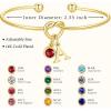 M MOOHAM Valentines Gifts for Kids Her Women – Initial Birthstone Knot Bracelets for Women Jewelry Tie the Knot Bridesmaid Proposal Gifts 14K-Gold-Plated Adjustable Birthstone Initial Bracelets Gifts(08-August-Peridot Light Green)