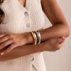 M MOOHAM Chunky Gold Plated Bangle Bracelets for Women – Hypoallergenic 14k Gold Plated Chunky Adjustable Stackable Twist Cuff Bracelet Stack for Women Trendy Non Tarnish Jewelry Gifts(2pcs chunky bracelets-gold/silver 007)