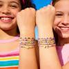 M MOOHAM Valentines Gifts for Kids Girls Her – 5PCS Colorful Beaded Bracelets for Girls, Cute Heart Initial Bracelet Stretch Stackable Bracelets Jewelry Set Valentines Gifts for Kids Teen Girl Women(A.)
