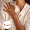 M MOOHAM Valentines Gifts for Women Teen Girls, 14K Gold Plated Cross Beaded Bracelet Stack Set Stretch Pearl Bead Bracelet Colorful Christian Jewelry Religious Gifts for Women Teen Girls(Red Cross)